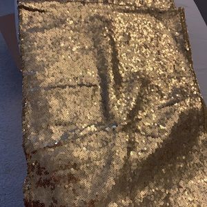 NWOT 2  glamour Gold sequin table runners 12x108. Perfect for parties ,holidays